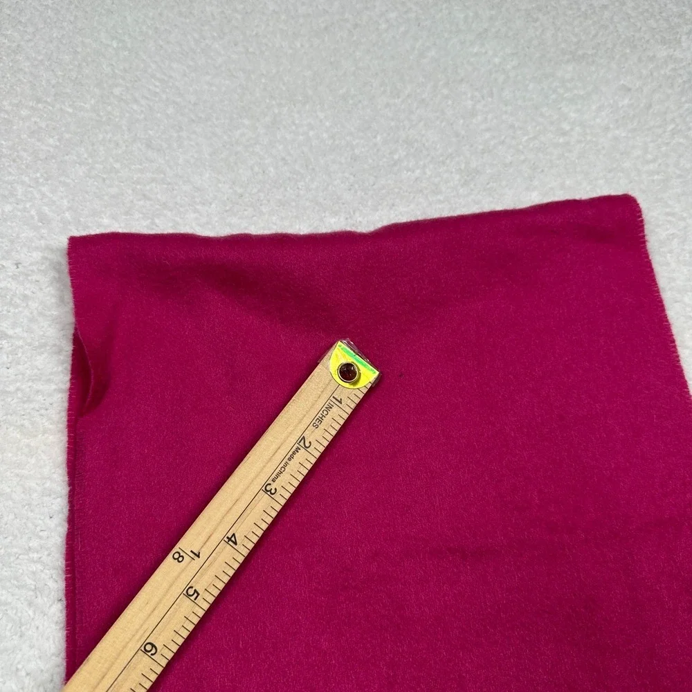 Sutton Studio Fuchsia Pink Scarf With Fringe Accent 100% Cashmere‎ Germany